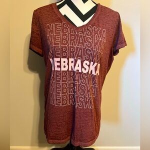 Nebraska V-Neck Tee Size L